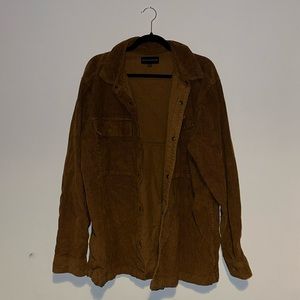 Brown corduroy shacket
